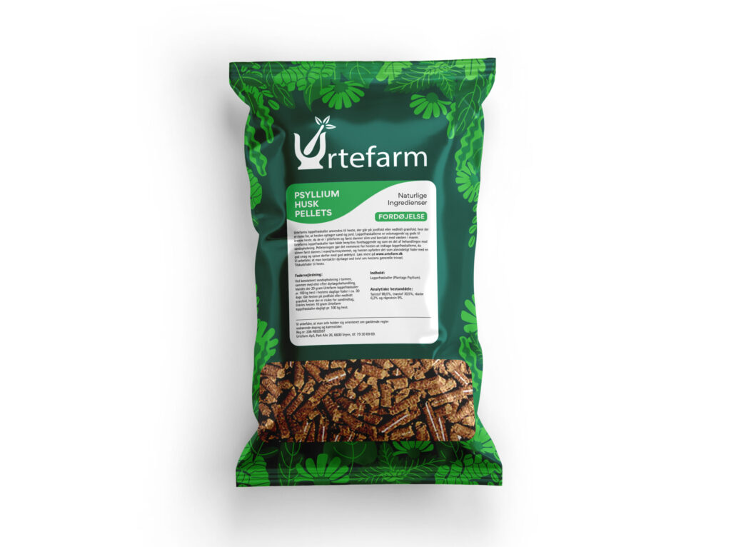 Urtefarm Psyllium Husk - 100 % Pelleterede Loppefrøskaller