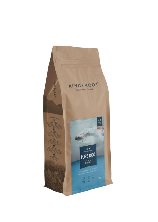 Kingsmoor Seafish Large dog er kornfrit danskproduceret hundefoder med fisk
