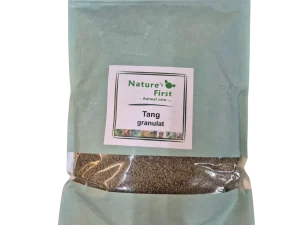Nature Frist Tanggranulat – naturligt fodertilskud til dyr, 100% tang fra nordiske farvande, rigt på vitaminer, mineraler og fibre.