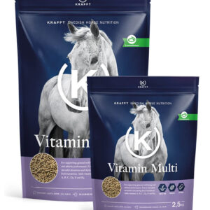 Krafft Vitamin Multi, er et pelleteret og koncentreret multivitamin produkt til heste
