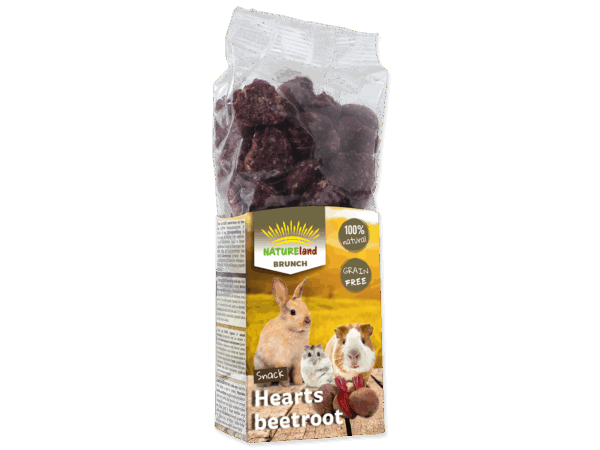 Nature Land kornfrie hjerter med rødbede - 150gram BF. 12.25
