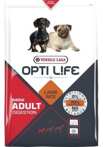 Opti Life Adult Digestion Mini – Lam og ris 2,5 kg (Bestillingsvare leveringstid ca. 2 uger)