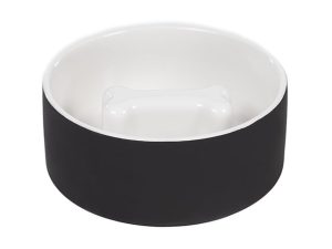 Paikka Slow Feed keramikskål, sort, L (1,4L)