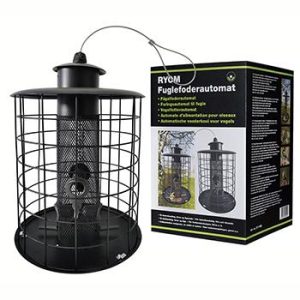 Vildtfuglefoderautomat med værn