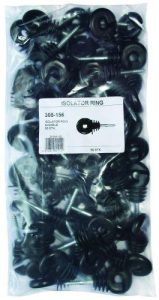 Isolator ring med skrue sort 50 stk